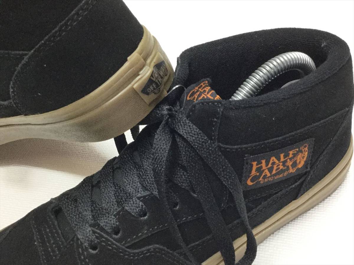 VANS HalfCab ハーフキャブ 黒xガムソール スエード US7.5 アメリカ 