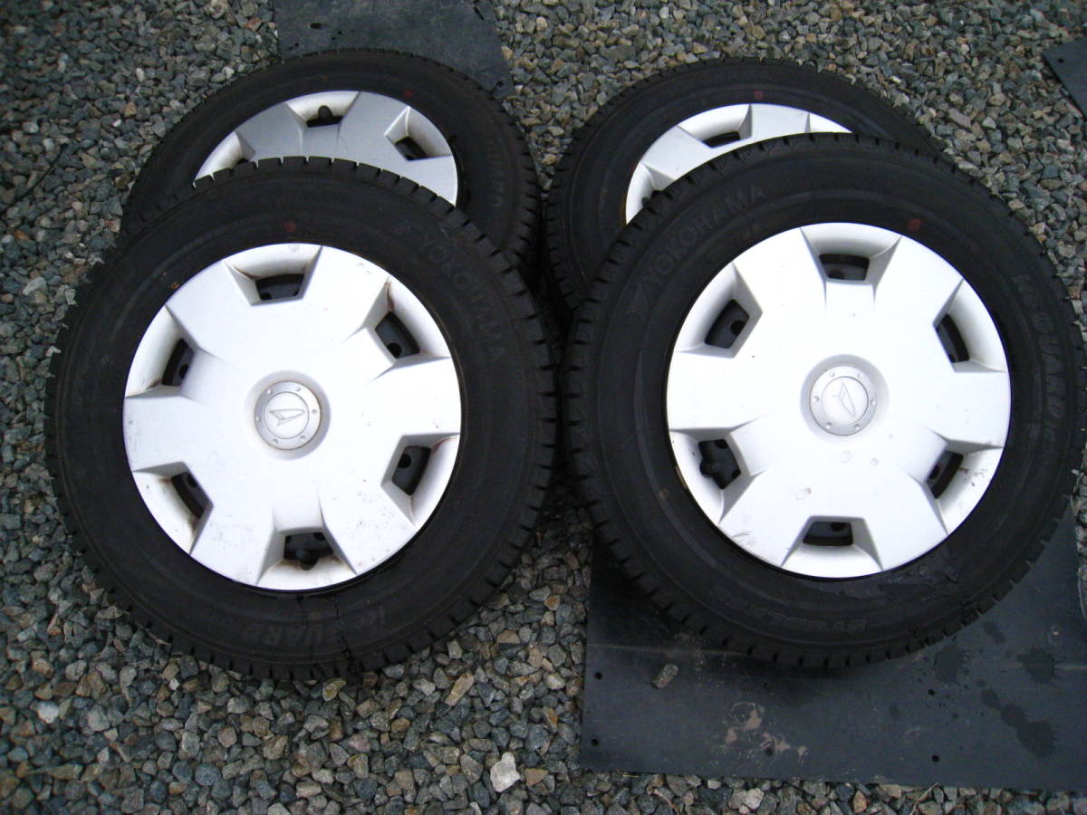 ほぼ未使用ヨコハマIce GUARD 145/80R13 タイヤホイールセット ヨコハマ ICE GUARD ig20 145/80R13 バリ山 スタッドレス4本 鉄