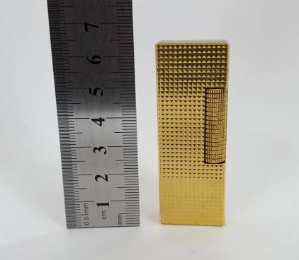 【ジャンク品】ダンヒル　dunhill　ガスライター　ゴールドカラー　US.RE24163　PATENTED/喫煙具 タバコ 葉巻
