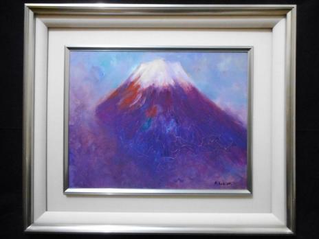 絵画　油絵　開運　赤富士　梅木愛子　原画　　日本画 Yahoo!オークション - 梅木愛子 『赤富士』油絵・油彩 美術品 絵画 自