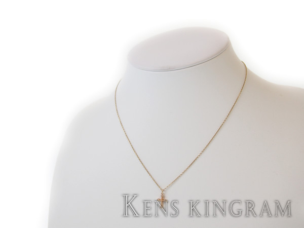 アガット agete　K10 ネックレス ダイヤモンド クロス ゴールド アクセサリー ジュエリー ダイヤ レディース【送料無料】【中古】