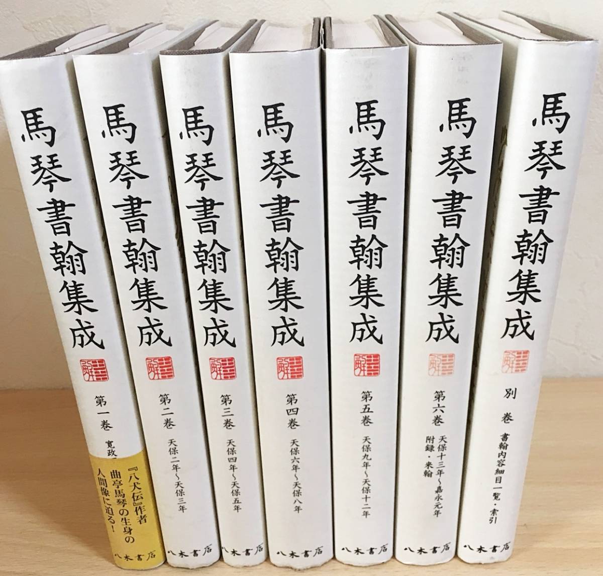 ■馬琴書翰集成 全7冊揃（本巻6冊・別巻1）八木書店　滝沢馬琴 著 ; 柴田光彦， 神田正行 編 ●南総里見八犬伝