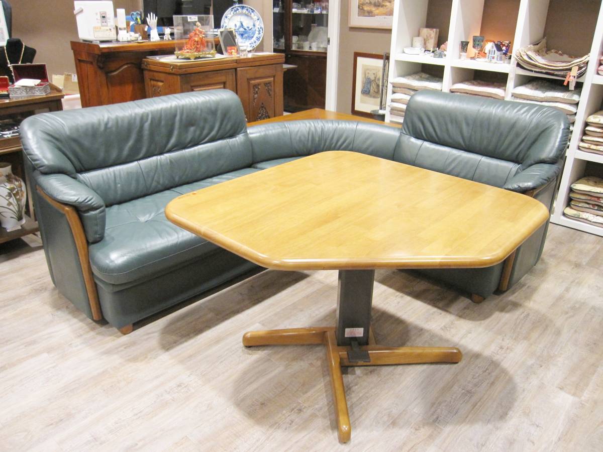 ◇馬場家具 インターリバックス◇ レザー×合皮 コーナーソファ3 ◇馬場家具 インターリバックス◇ レザー×合皮 コーナーソファ3