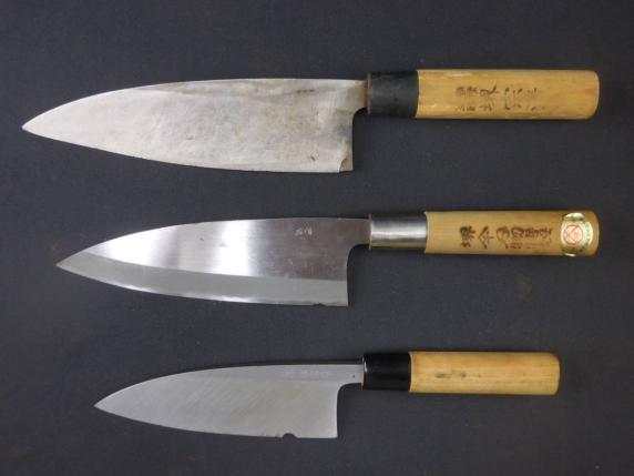 堺直助 出刃包丁 刺身 包丁 砥石 まとめて 包丁 2本 （出刃包丁 刺身