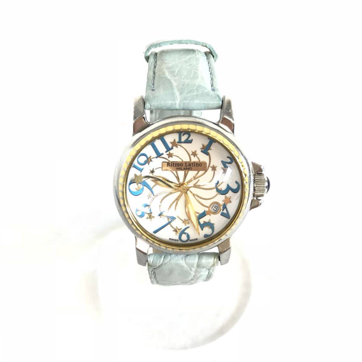 Ritmo Latino リトモラティーノ クロコバンド クォーツ 34mm 腕時計