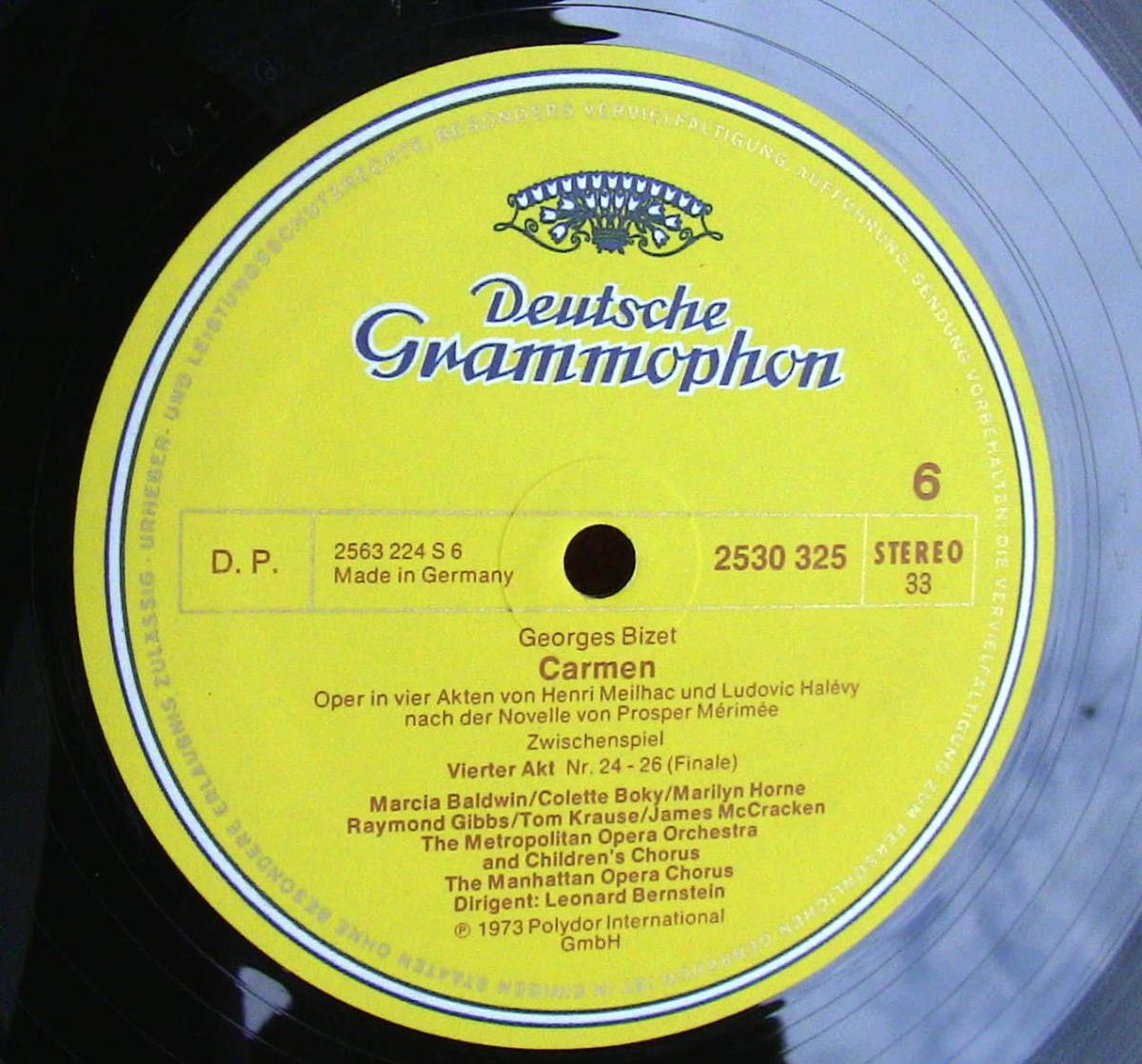 ビゼー/カルメン ホーン マクラッケン バーンスタイン DG 2740101 3LP 