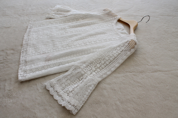 4-521　スプリング＆サマー　お洒落な上質レースチュニックカットソー　新品　定価16000＋税