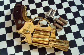 コクサイ／S&W M36 チーフスペシャル 24K 実物木製グリップ付 未発火