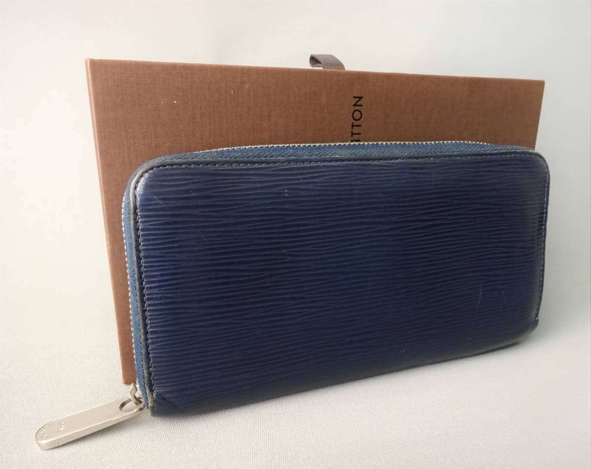 美品 本物□ルイヴィトン□エピ/アンディゴブルー□ジッピーウォレット