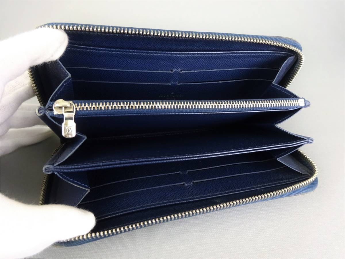 美品 本物□ルイヴィトン□エピ/アンディゴブルー□ジッピーウォレット