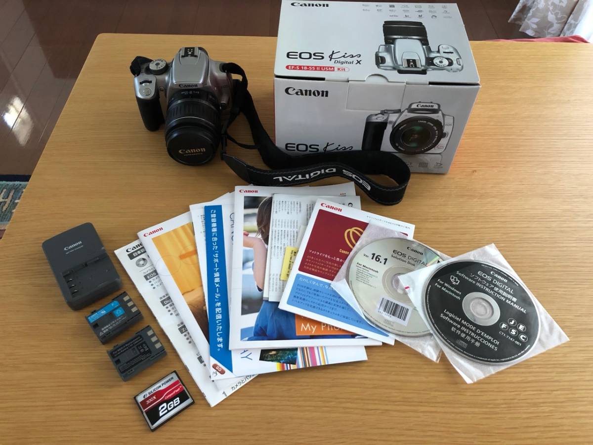 Canon EOS Kiss Digtal X CFカード2Gつき キャノン初代デジタル一眼