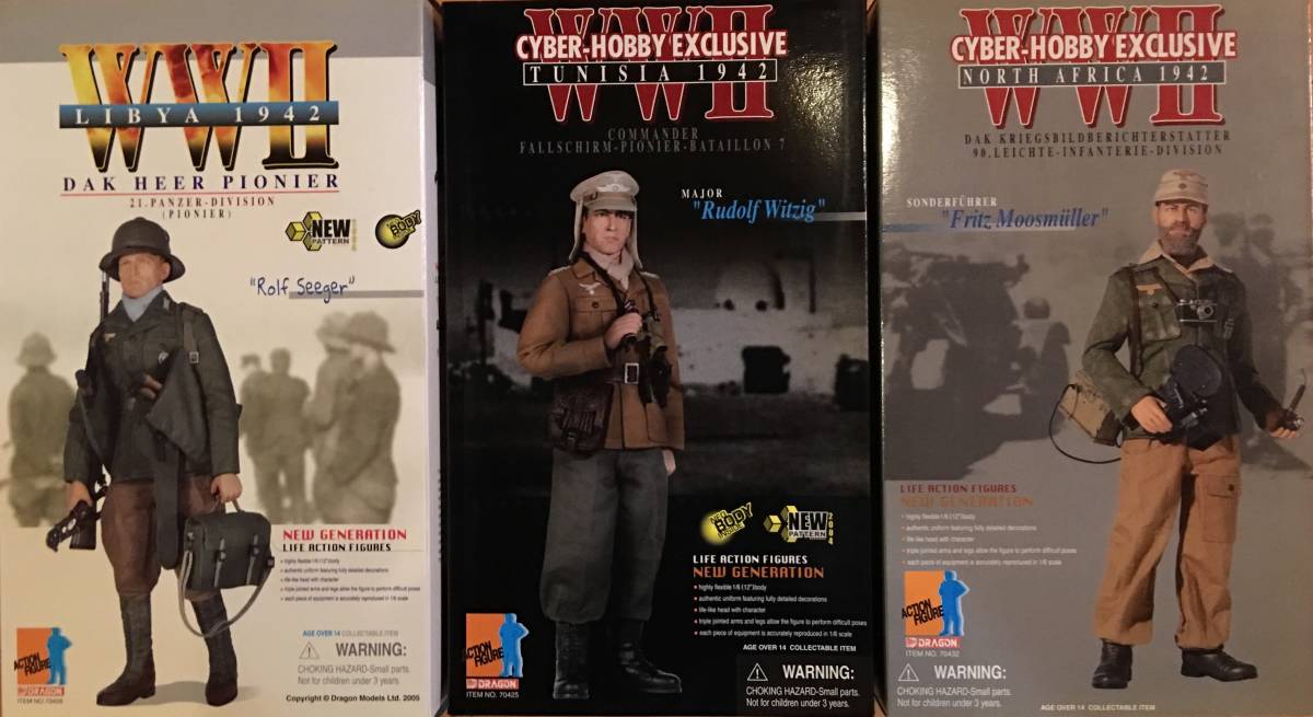3体セット】ドラゴン 1/6フィギュア ドイツ・アフリカ軍団DAK兵士3体