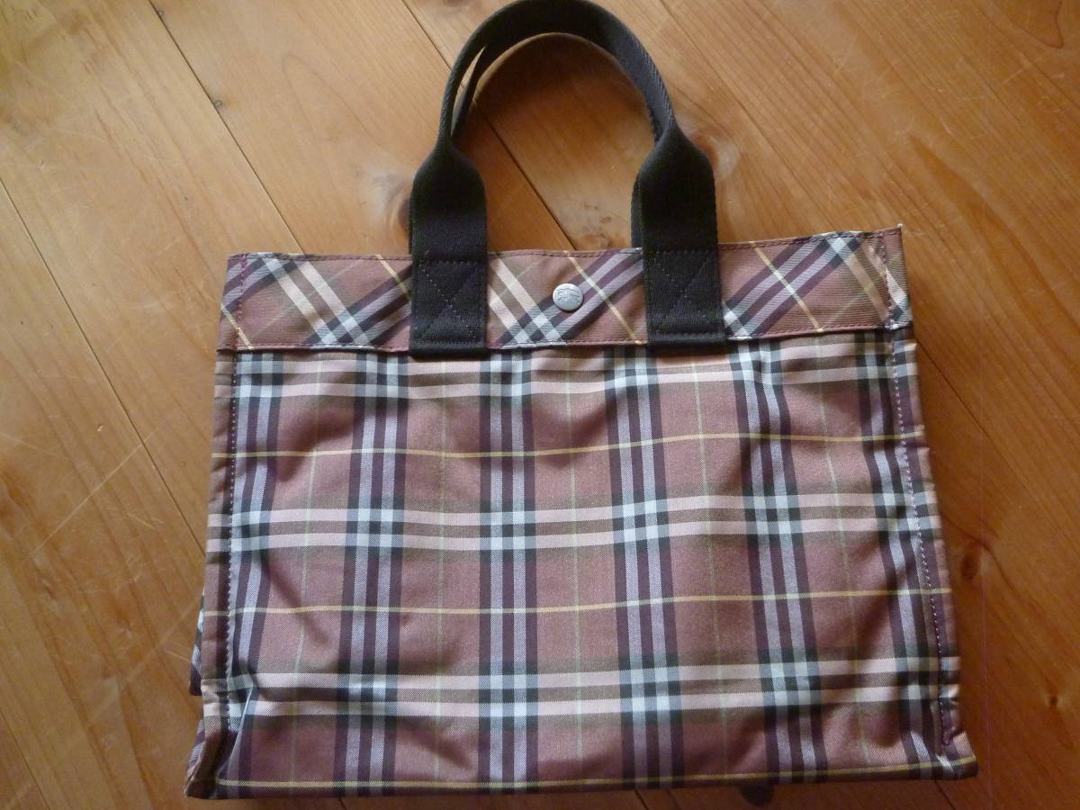 美品♪バーバリーブルーレーベル♪ノバチェック♪トートバッグ♪人気の 