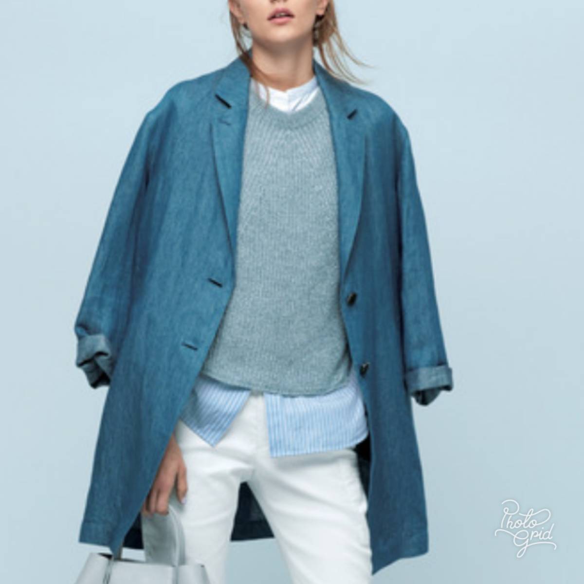 23区　 チェスターコート　 ダルブルー 　新品 　LIBECOデラベツイル　 コート　 オンワード樫山 23区（ニジュウサンク）の「松岡モナさん着用LIBECOデラベツイル 滝沢眞規子さん着用&frasl;VERY掲載 MANTECOPure