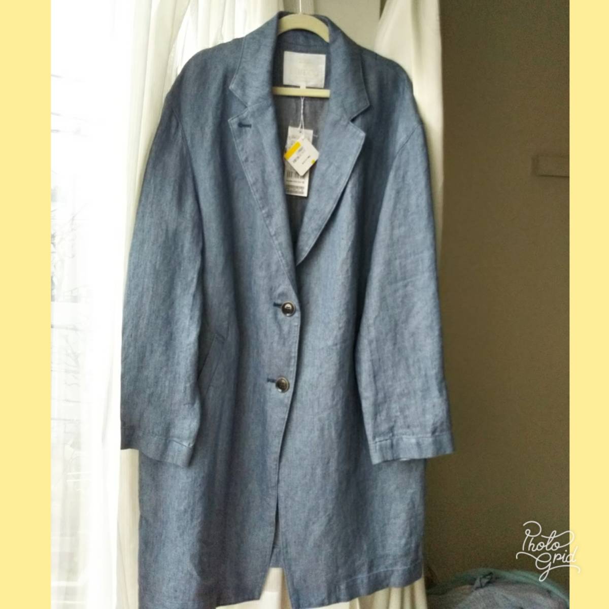 23区　 チェスターコート　 ダルブルー 　新品 　LIBECOデラベツイル　 コート　 オンワード樫山 23区（ニジュウサンク）の「松岡モナさん着用LIBECOデラベツイル 滝沢眞規子さん着用&frasl;VERY掲載 MANTECOPure