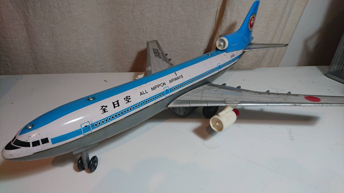 野村トーイ/JAL全日空ブリキ飛行機JA8501/昭和レトロ 全日空 JA8501