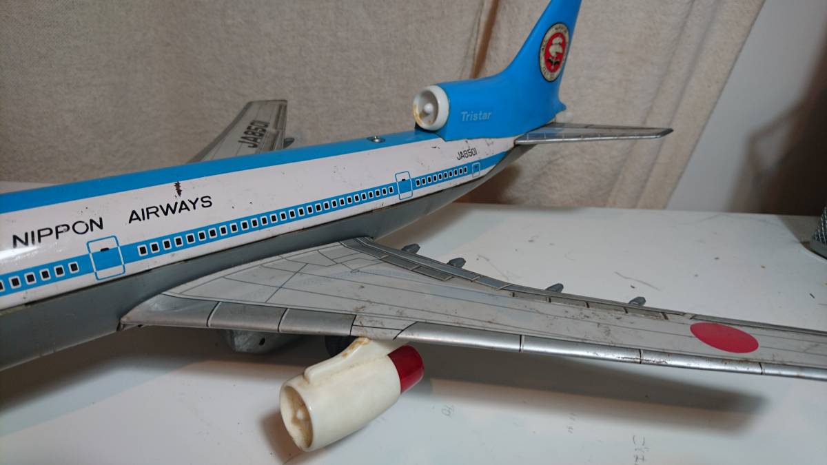 野村トーイ/JAL全日空ブリキ飛行機JA8501/昭和レトロ 全日空 JA8501