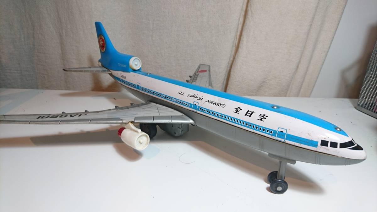 野村トーイ/JAL全日空ブリキ飛行機JA8501/昭和レトロ 全日空 JA8501