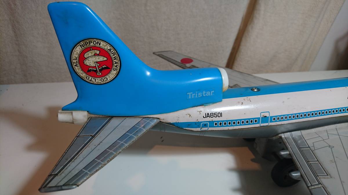 野村トーイ/JAL全日空ブリキ飛行機JA8501/昭和レトロ 全日空 JA8501