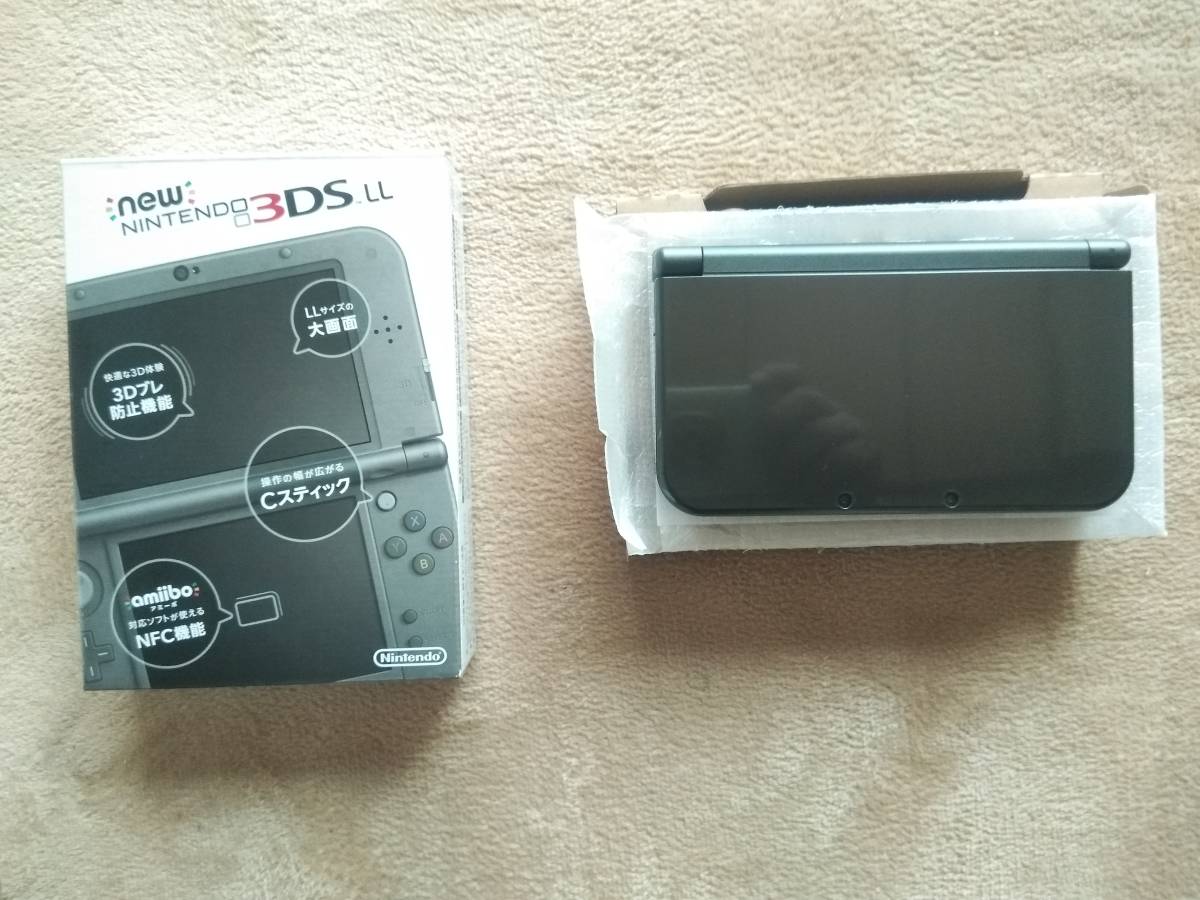 中古美品！Newニンテンドー3DS LL メタリックブラック本体のみ 