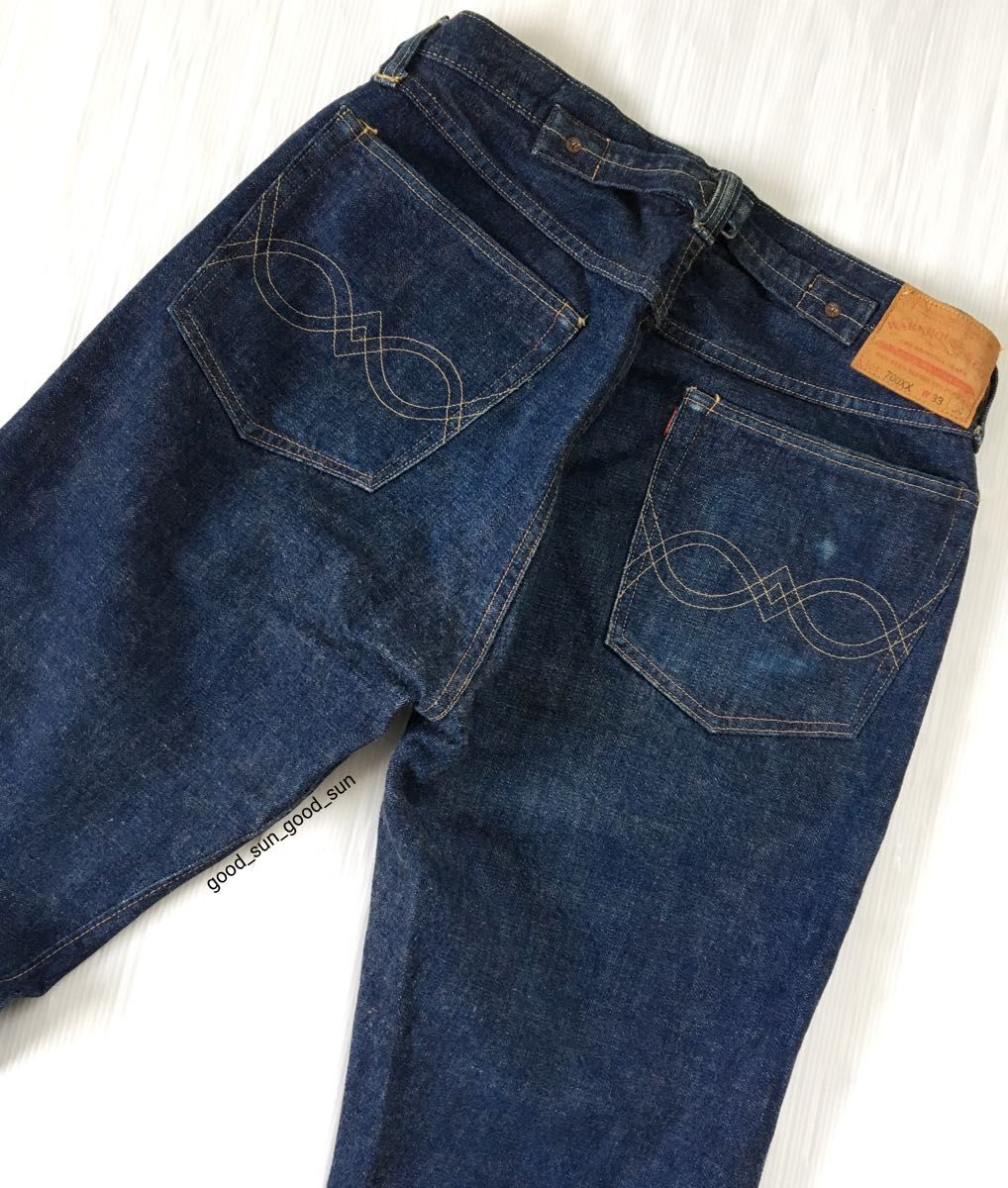 濃紺《WAREHOUSE ウエアハウス》700XX バックルバックジーンズ シンチ 