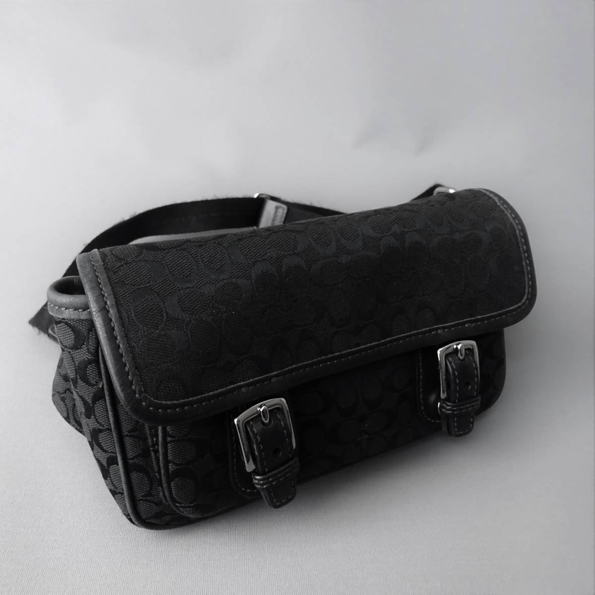 【限定セール，格安】 本物 コーチ シグネチャー/ブラック ウエストバッグ/ボディバッグ/538852(その他)｜売買されたオークション情報、yahooの商品情報をアーカイブ公開 - オークファン かばん、バッグ