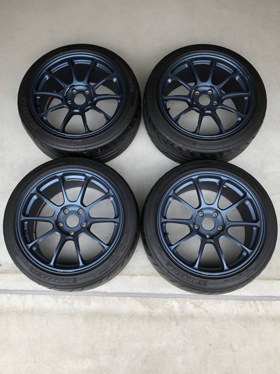 希少】RAYS VOLK RACING ZE40 18×9.5J+45 DUNLOP DIREZZA ZⅡ 245
