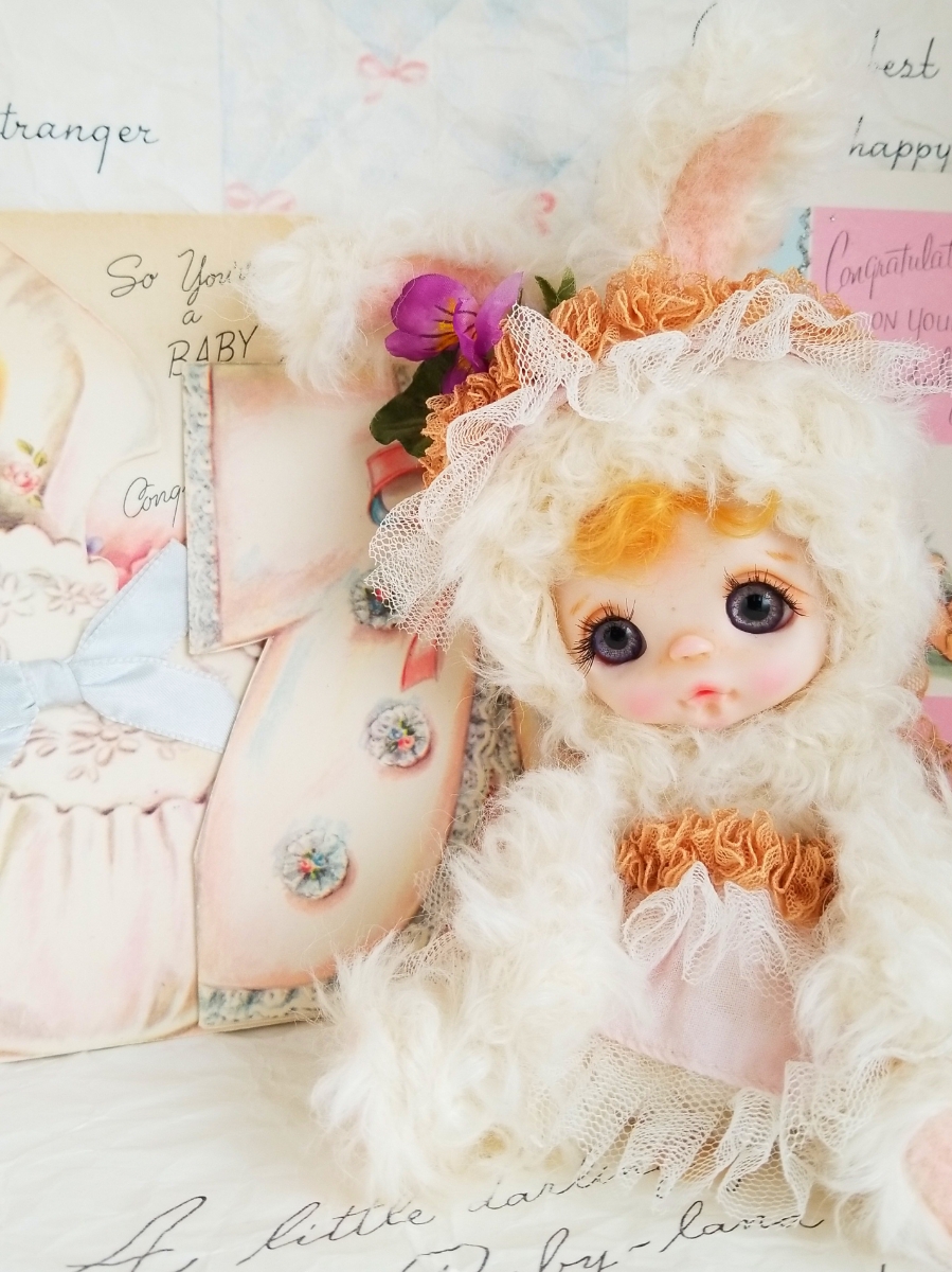 福寿様 Cuddle a fluffy 難あり バンビ ミニうさぎ 創作人形 手作り
