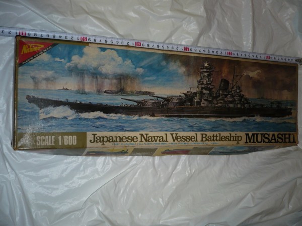 驚きの破格値，正規品 絶版ニチモ1/600 戦艦 武蔵 旧_日本海軍超弩級戦艦 シリーズNo.2パワーモデル マブチRE26モーター付 モーターライズ プラモデル昭和レトロ(日本)｜売買されたオークション情報、yahooの商品情報 日本
