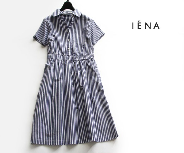 新品IENA イエナ■上品ストライプエレガンスワンピースNA
