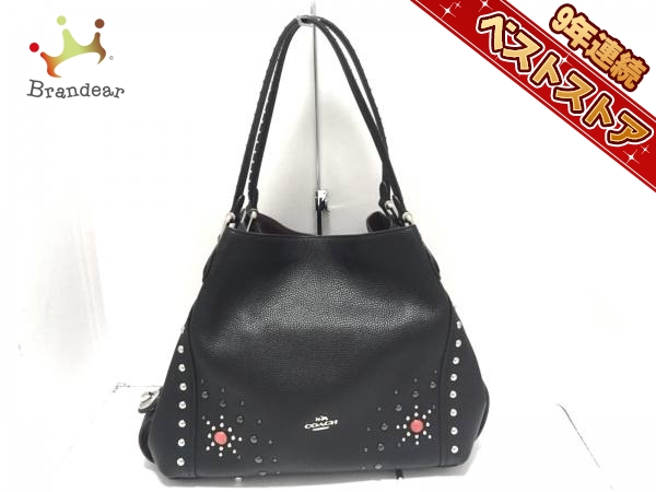 レディース コーチ COACH イーディー ハンド バッグ レザー 皮革 スタッズ
