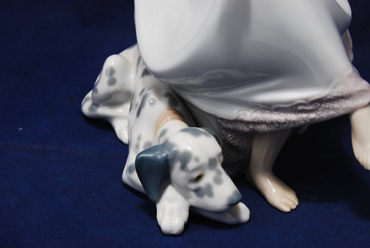 LlADRO】リヤドロ 5466 大事な電話○陶器 置物 インテリア