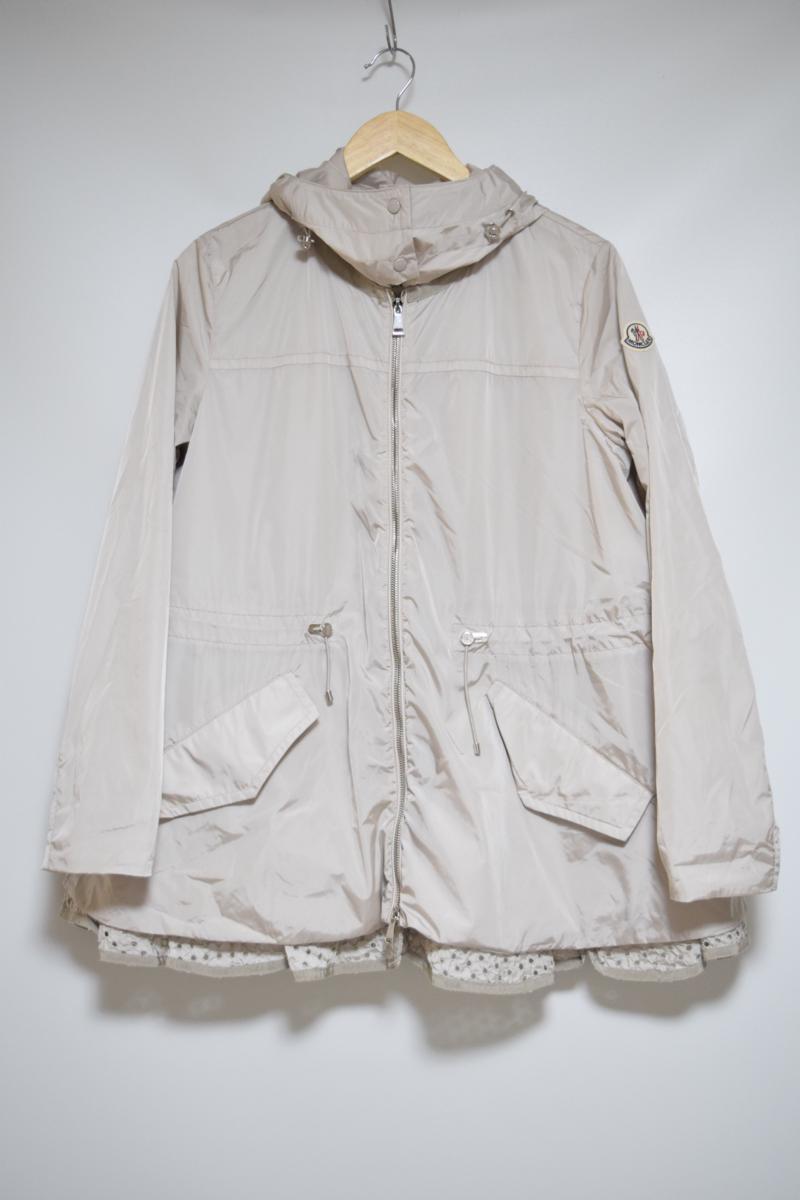 即決 ☆ 美品 MONCLER モンクレール 裾フリルナイロンジャケット 3 