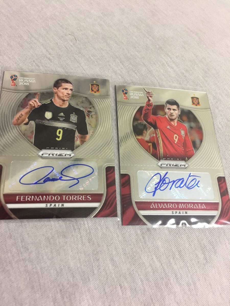 【全国無料，爆買い】 panini prizm world cup soccer 2018 russia alvaro morata fernando torres モラタ トーレス プリズム 直筆サイン auto(シングルカード)｜売買されたオークション情報、yahooの商品情報をアーカイブ公開 - オークフ シングルカード
