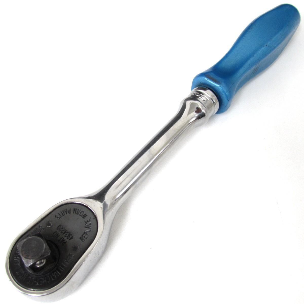 Snap-on スナップオン F836 3/8(9.5sq) 旧グリップ 限定メタリックブルー色 ラチェット 良品 A18060205A5