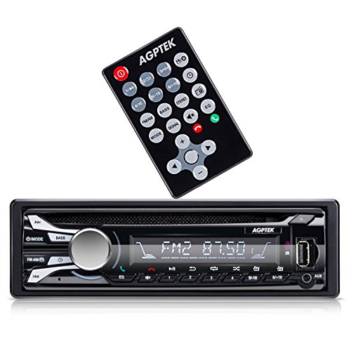AGPTEK カーオーディオ 車載プレーヤー CD/AM/FM/Bluetooth/iPod/USB対応 1DIN 音楽/ラジオ/