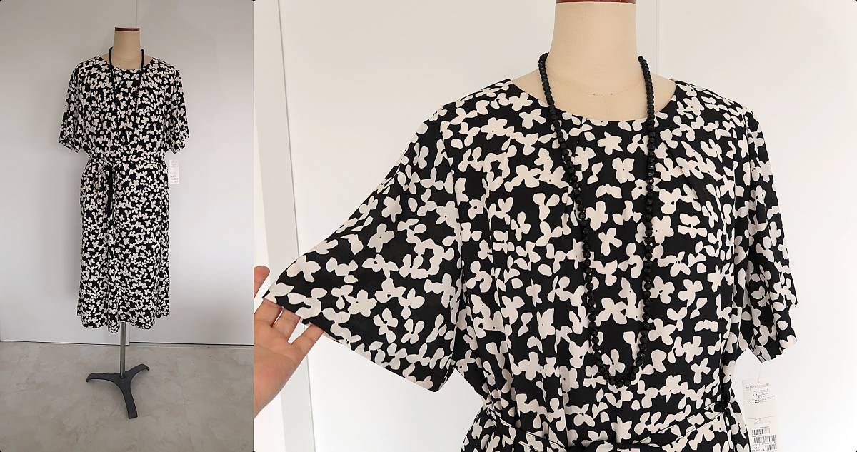 もふにゃん　Fitme Moi フィットミーモア　ロングワンピース　ELL 新品□フィットミーモア/Fitme Moi□大きいサイズELL□花柄プリント