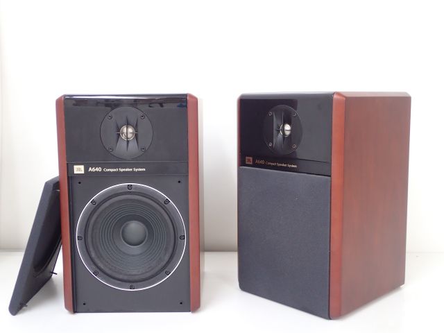 美品　JBL A640 2WAY スピーカー　ペア売り JBL A640 2ウェイブックシェルフ型スピーカー ペアピュアパルプコーン