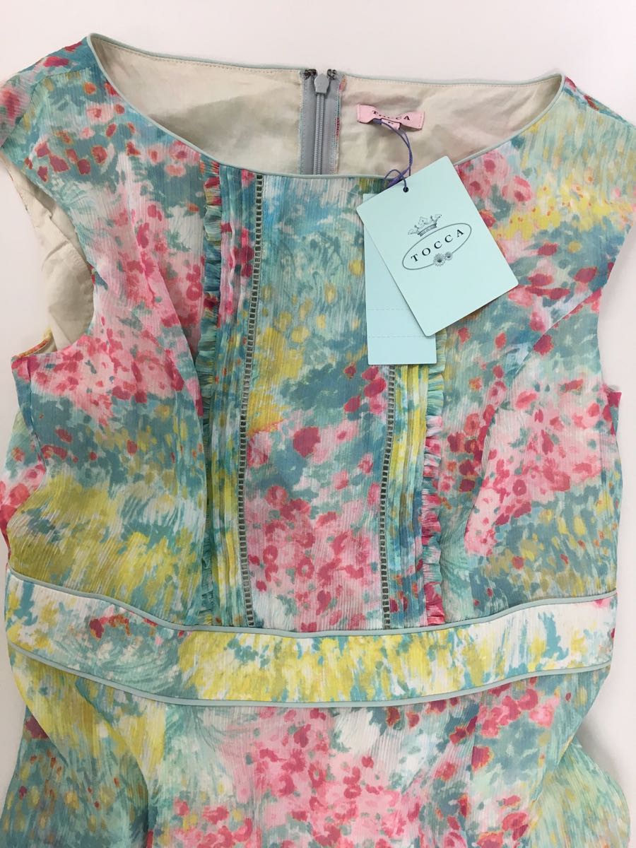 定価42000円　新品☆TOCCA　トッカ　ワンピース☆ミントブルーのかわいい素材のワンピです♪