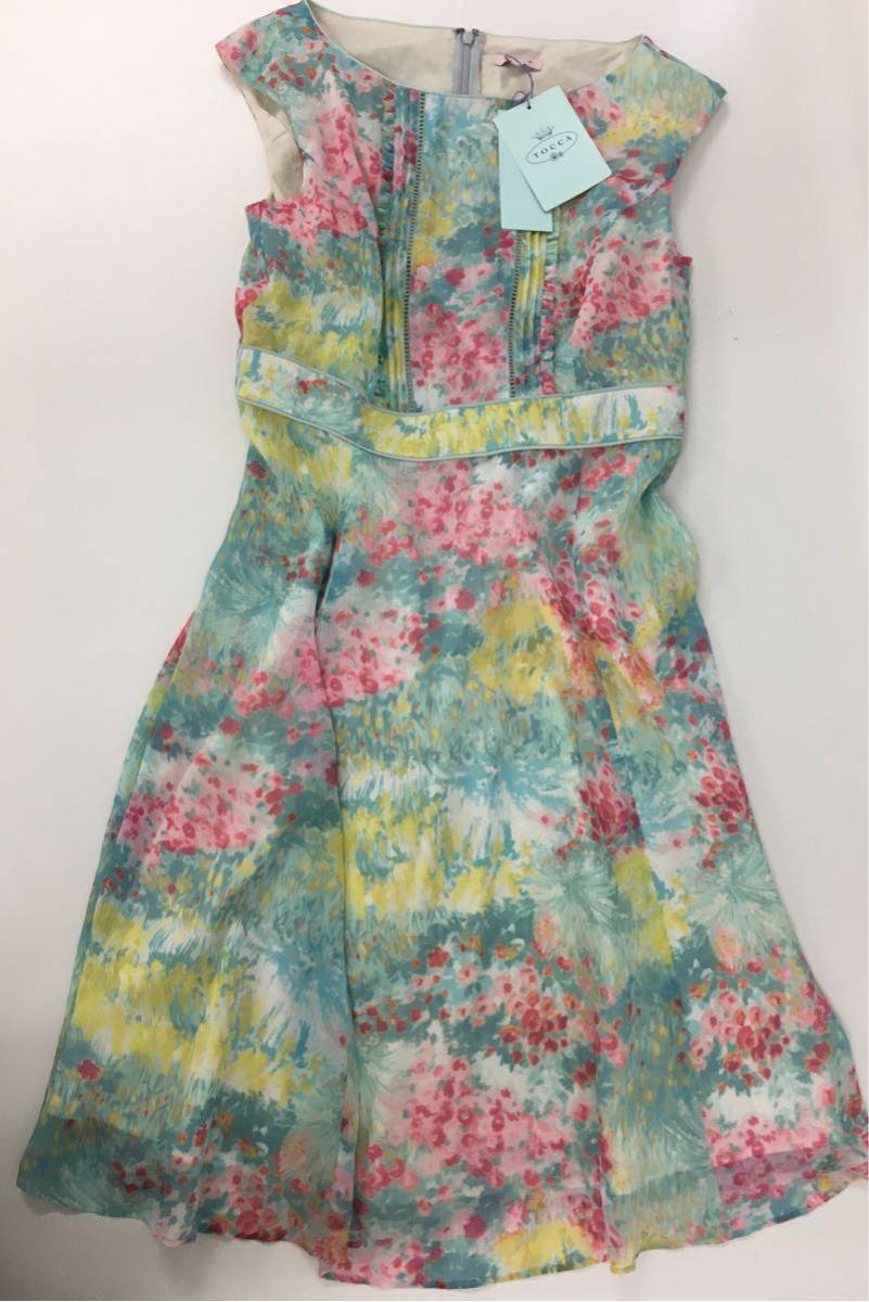 定価42000円　新品☆TOCCA　トッカ　ワンピース☆ミントブルーのかわいい素材のワンピです♪