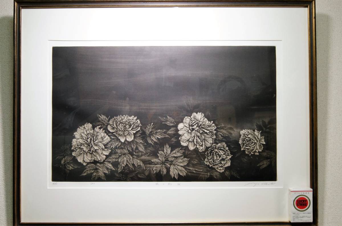 低価，限定SALE 七竜堂 銅版画 生田宏司 作 風の影 Ⅳ 2/50 1990年 メゾチント 直筆サイン 額装 花 真贋保証 師 加山又造 検：梟(銅版画、エッチング)｜売買されたオークション情報、yahooの商品情報をアーカイ 銅版画、エッチング
