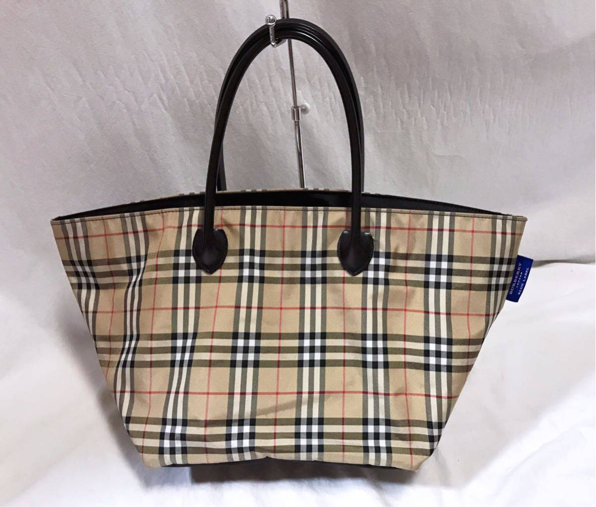 良品 BLUE LABEL ブルーレーベル チェック blueロゴ 良品 バーバリー 