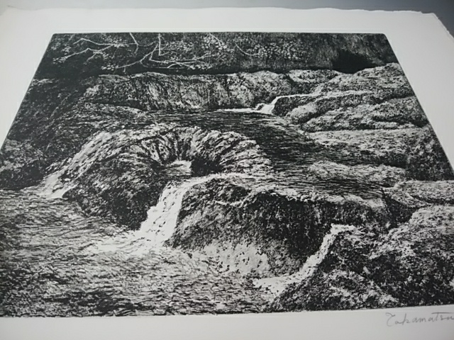 銅版画】高松美智子 自然風景画 Paysage フランス画家 エッチング 4枚