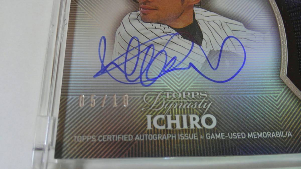 イチロー ichiro 2017 topps dynasty 10枚限定 直筆 サインカード 実 
