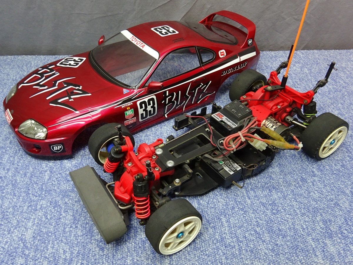 □コ6-86 タミヤ TA-02 ジャンク品【FRPシャーシ・アルミモーター