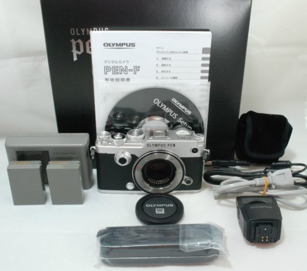 ☆良品 OLYMPUS オリンパス PEN-F ボディ シルバー 元箱付属一式 