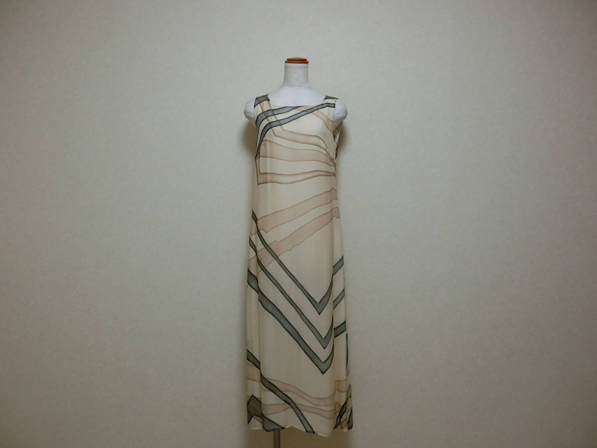 イタリア製 Max Mara マックスマーラ シルク100％ ロングワンピース
