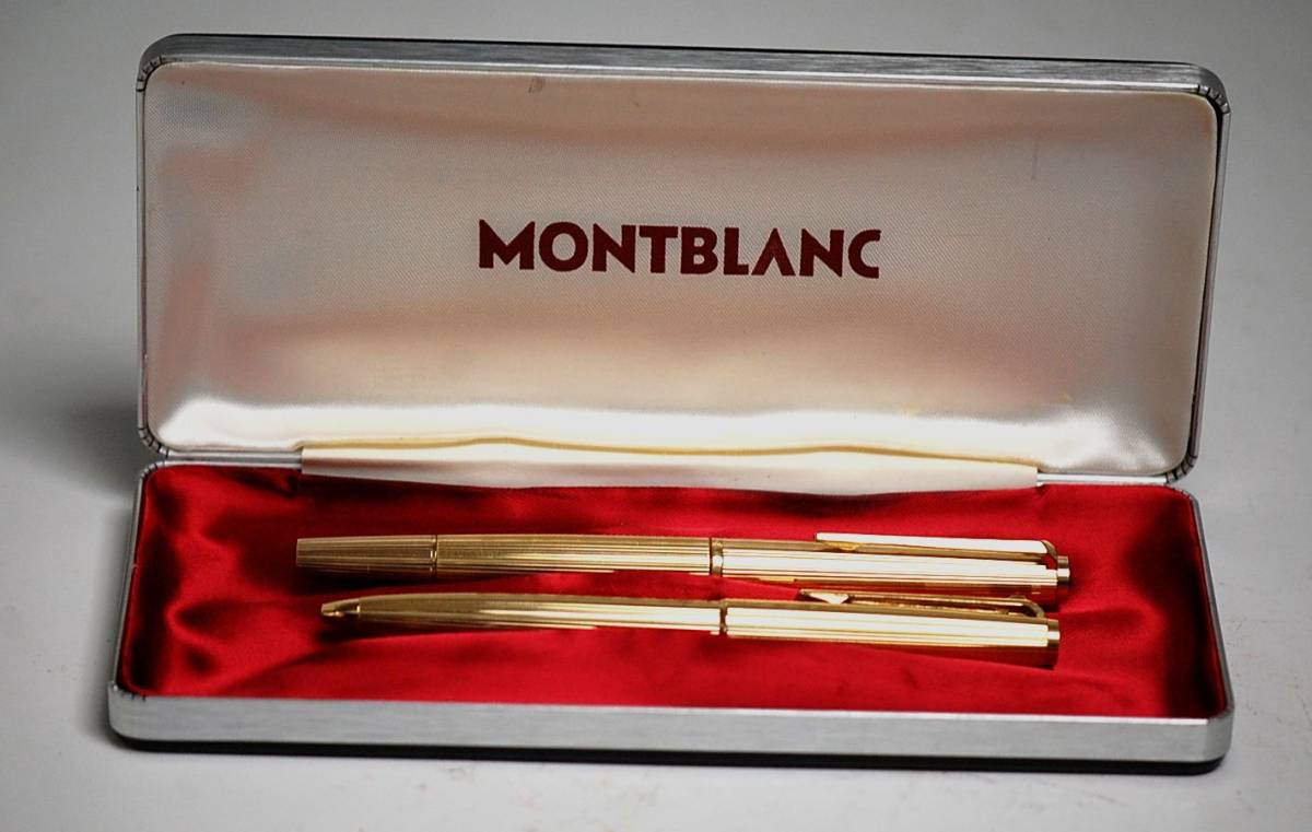 ②MONTBLANC モンブラン 万年筆 1246(756刻)/ボールペン 1846 2本 