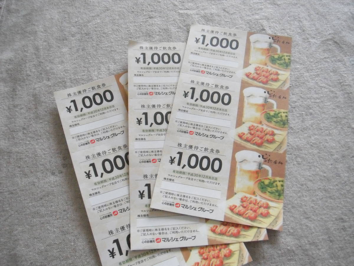 9，000円分 マルシェ 株主優待 | THEPARKCOMPANIES.COM