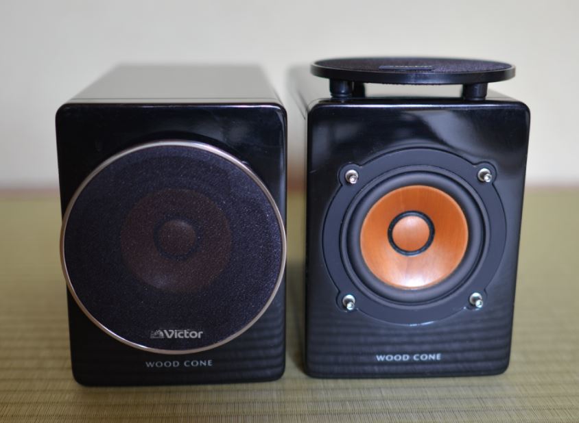中古） JVC Victor ビクター ウッドコーンスピーカー WOOD CONE ピアノ
